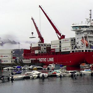 Tasiilaq Harbour, Supply Ship