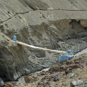 Temporary bridge built in response to the 2010 floods