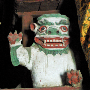 Detail from Maitreya Buddha, Chamba Llakhang, Basgo Gompa