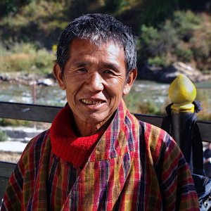 Farmer at Thimphu vegetable market