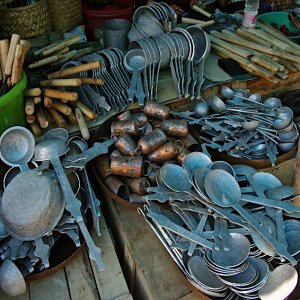 Many of the goods sold in the handicraft market in Thimphu are actually come from Nepal