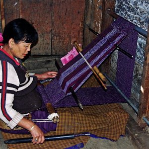 Hand weaving, Motithang Takin enclosure, Thimphu, Bhutan