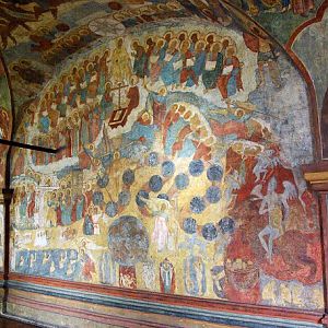 Kostroma St Ipaty Monastery, Cathedral of the Holy Trinity - frescoes in the gallery