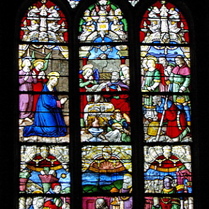 Chapelle Notre-Dame du Crann, window - nativity