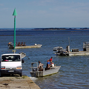 Oyster boats at Pointe de Ruaut