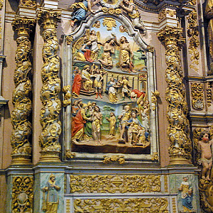 Lampaul-Guimiliau church - Retable of John the Baptist