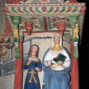 La Roche-Maurice church - St Anne and the young Virgin Mary