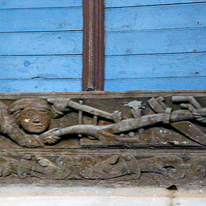 La Roche-Maurice church, frieze