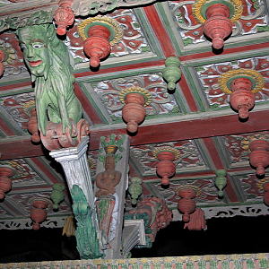 La Roche-Maurice church, underside of rood screen