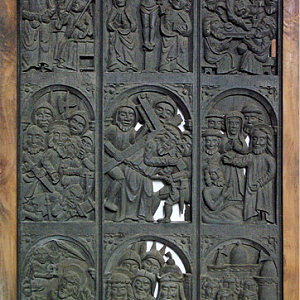 Locmélar church, carved panel