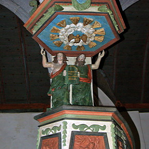 Locmélar church pulpit