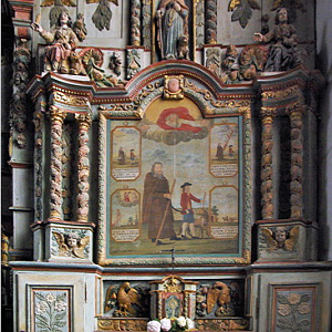 Locmélar church - retable of St Herve