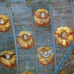 Locmélar church, chancel ceiling