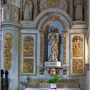 Bodilis church - Retable of John the Baptist