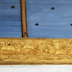 Bodilis church, carved frieze