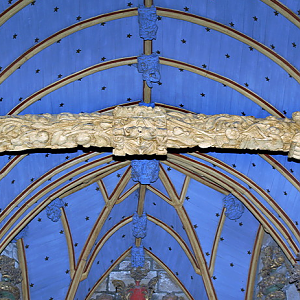 Bodilis church ceiling
