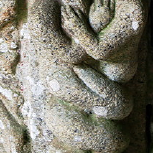 Bodilis church, carved frize in the porch