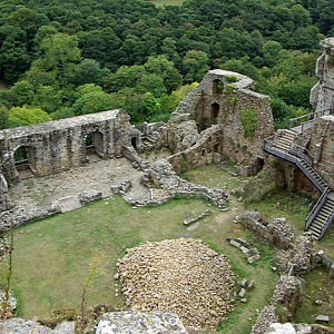 Château de Tonquédec - inner bailey from Acigné tower