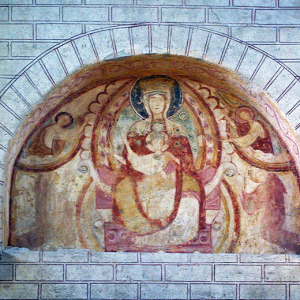 Abbey of Saint Savin - fresco above west end.png