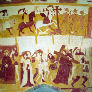 Antigny, Chapelle Ste-Catherine - the three living and the three dead .png