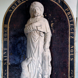 La Vinzelle,  Église-St-Roch - Statue of St Roch