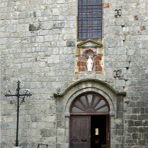 Montsalvy Abbey - west door