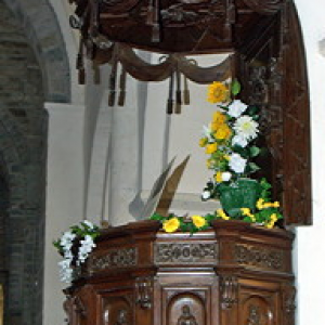 Montsalvy Abbey - pulpit