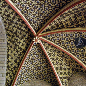 Grazac, fortified priory - chancel ceiling