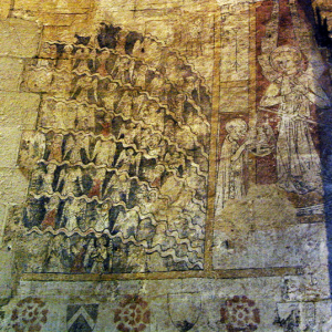 Polignac, Église Sainte-Anne et Saint-Martin - C12th fresco of the Last Judgement