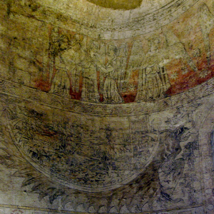 Polignac, Église Sainte-Anne et Saint-Martin - C12th fresco of the Last Judgement