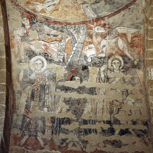 Vals, Église Sainte-Marie - C12th frescoes