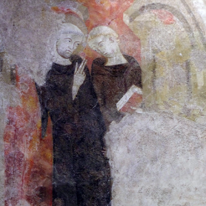 Alet-les-Bains, Église St-André - north chapel C14th fresco