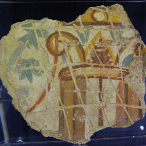 Roman Domus Museum - fragment of painted wall plaster