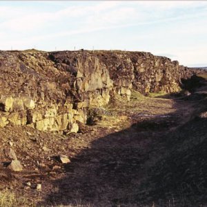 Fissure near  Ásbyrgi