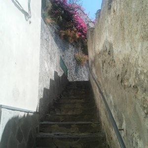 a street/stairway in Amalfi