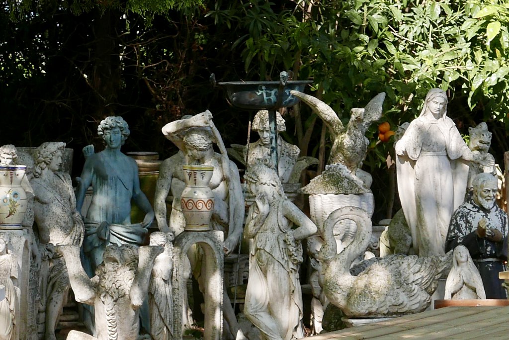 A collection of statuary