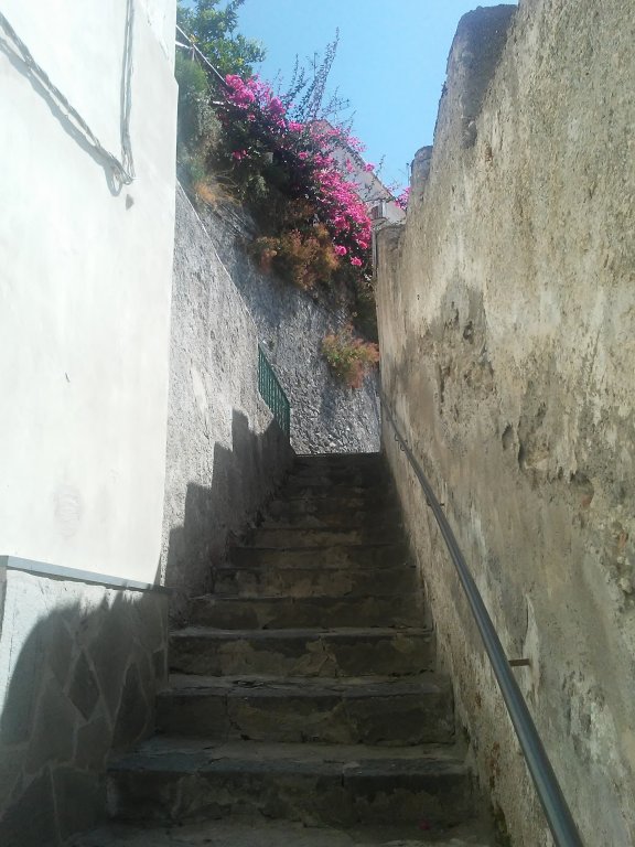 a street/stairway in Amalfi