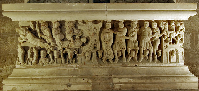 Abbaye de St Hilaire - sarcophagus of St Sernin