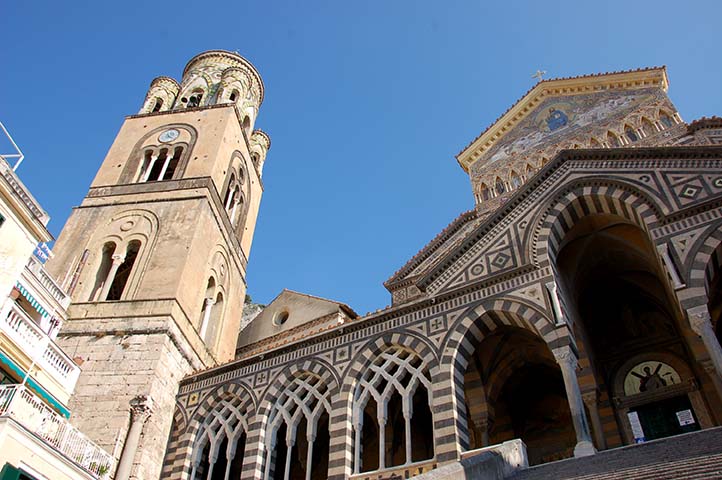 Amalfi Cathedral in the town of Amalfi, Italy.