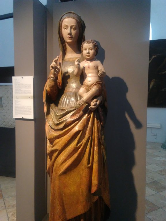 beautiful statue of madonna and child in the museum of the Amalfi Cathedral