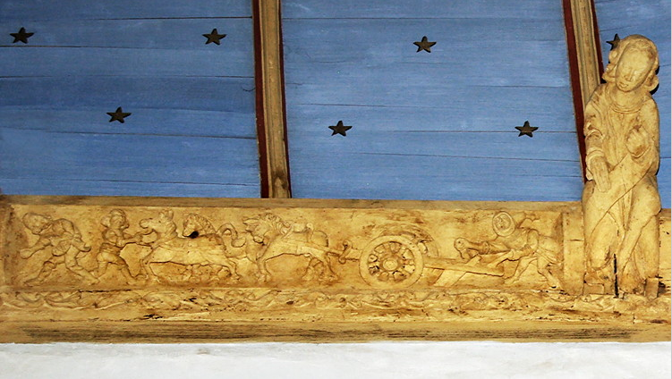 Bodilis church, carved frieze