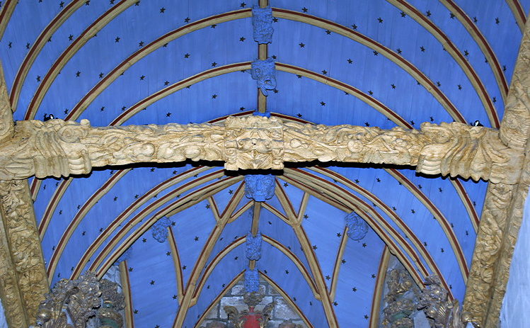 Bodilis church ceiling