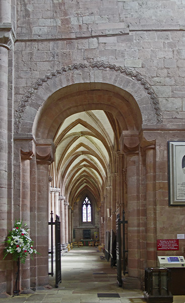 Carlisle Cathedral - wonky Norman arch