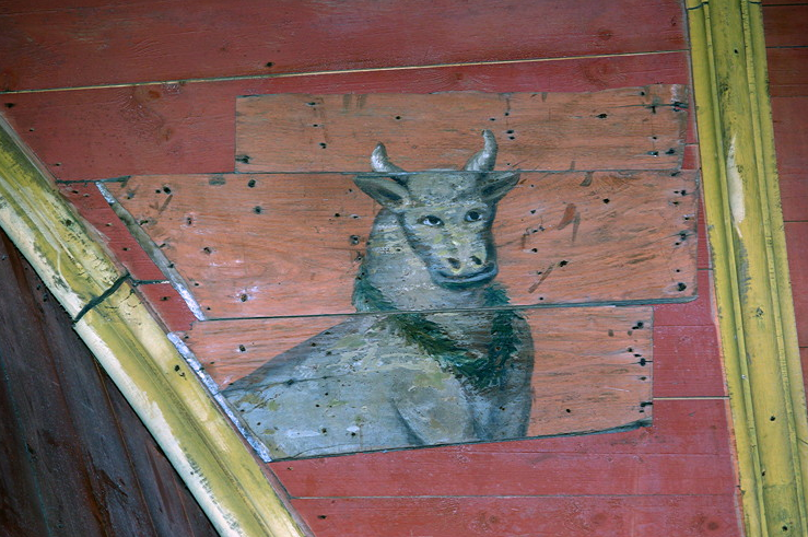 Chapel of St Adrien, roof painting