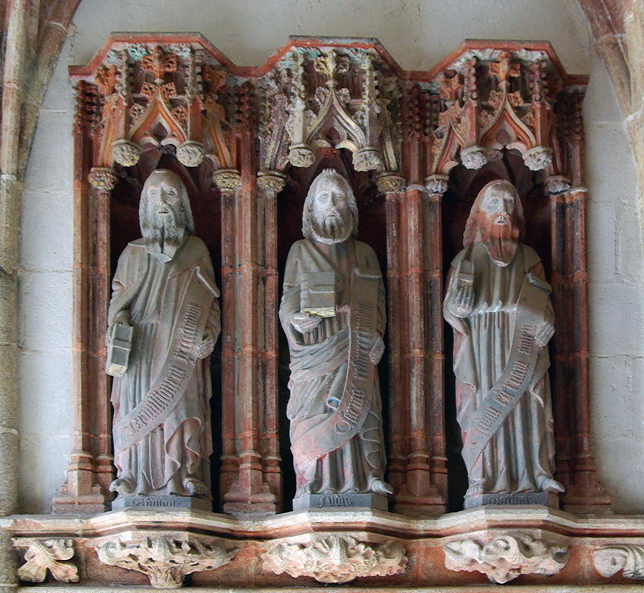 Church of St Herbot, apostles in the south porch