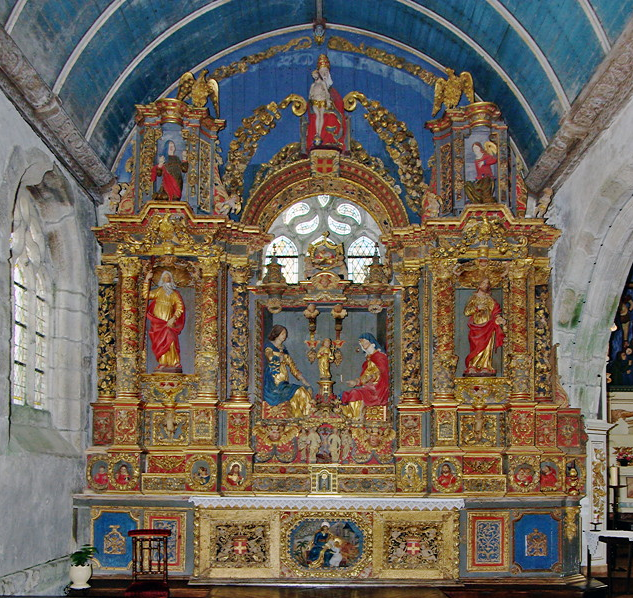 Commana church, Retable of St Anne.