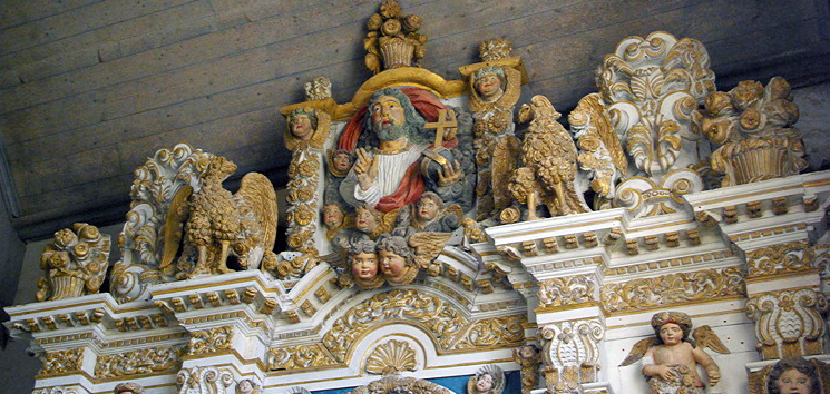 Commana church, Retable of the Five Wounds