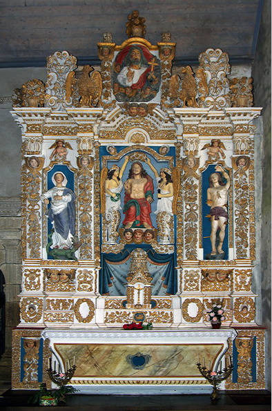 Commana church, Retable of the Five Wounds