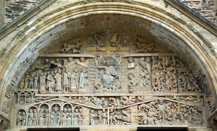 Conques, Abbey-Church of Saint-Foy - west door tympanum