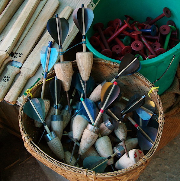 Darts being sold in the handicraft and clothes market, Thimphu, Bhutan